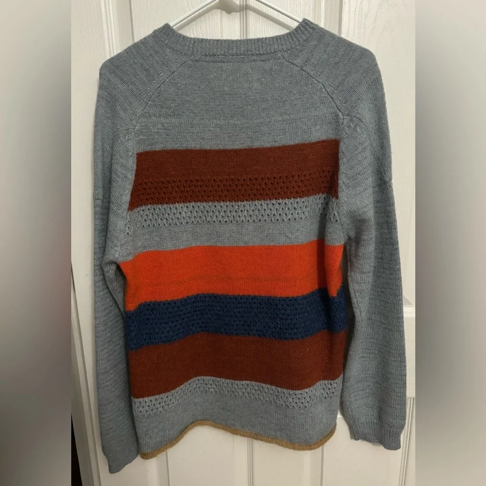 Folk | Honeycomb Stripe Jummy‎ in Moody Blue Stripe Men’s Sz 3/M